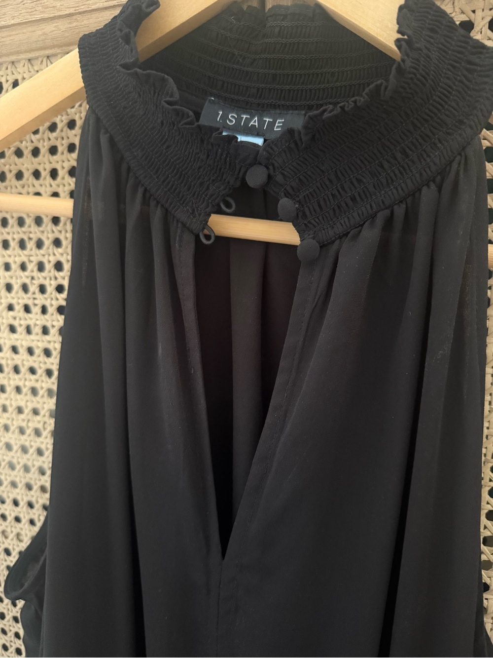 Black Sleeveless Smocked-Waist Maxi Dress - Picture 3 of 3